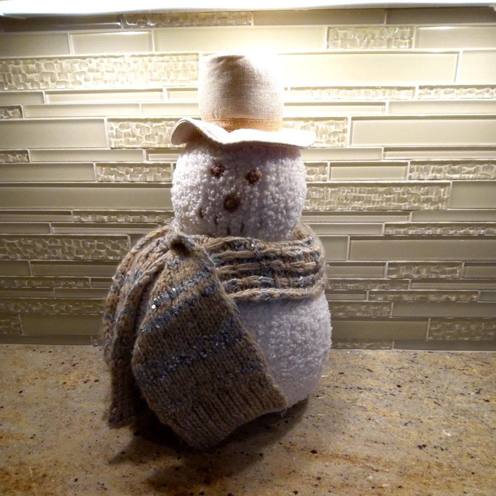 Pottery Barn Archie The Snowman Pillow